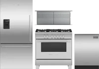 4 Piece Package Includes Refrigerator, Range, Hood And Dishwasher